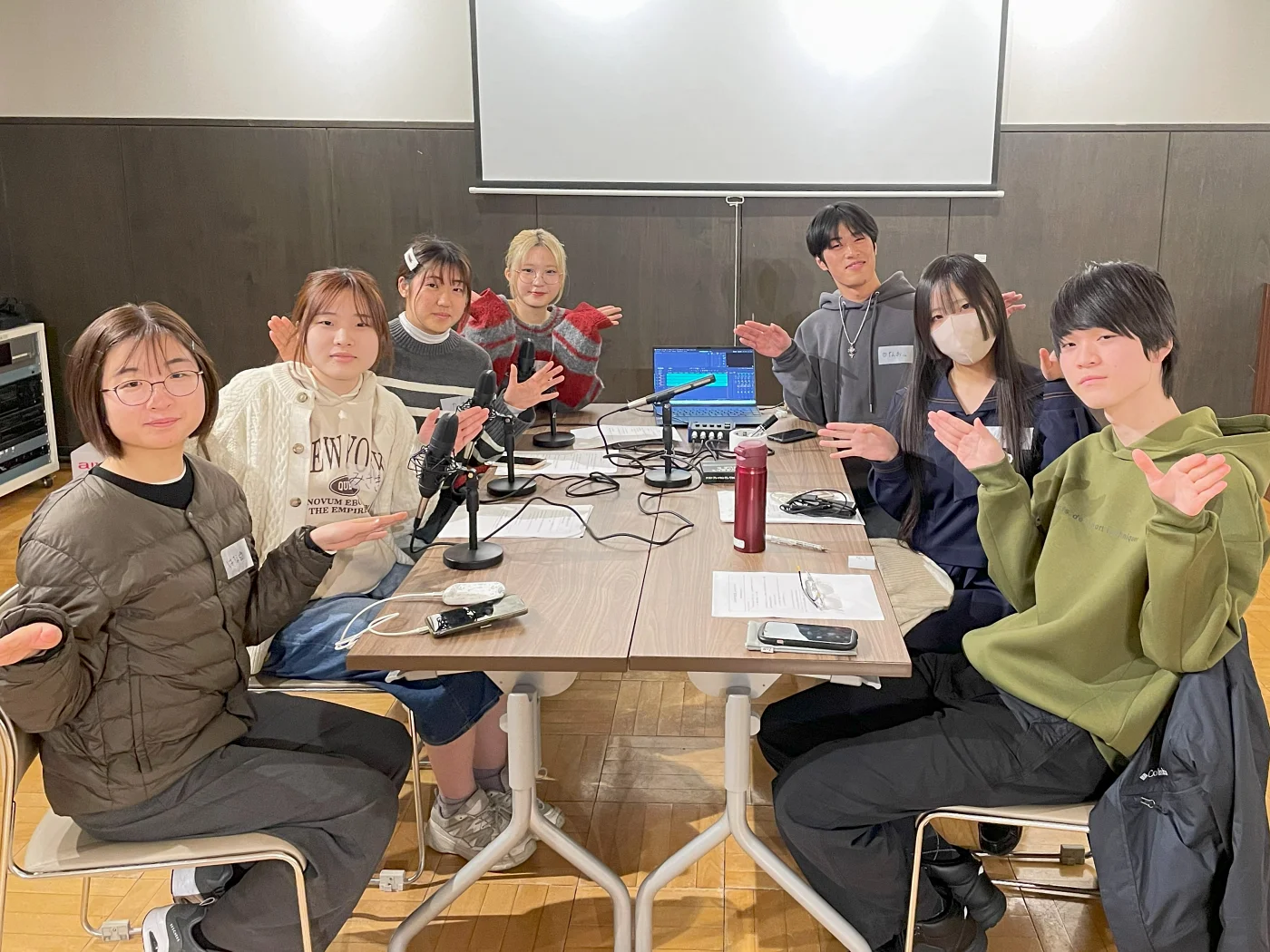 3回目の収録の様子「首都圏から大学生ボランティアがやってきた！」